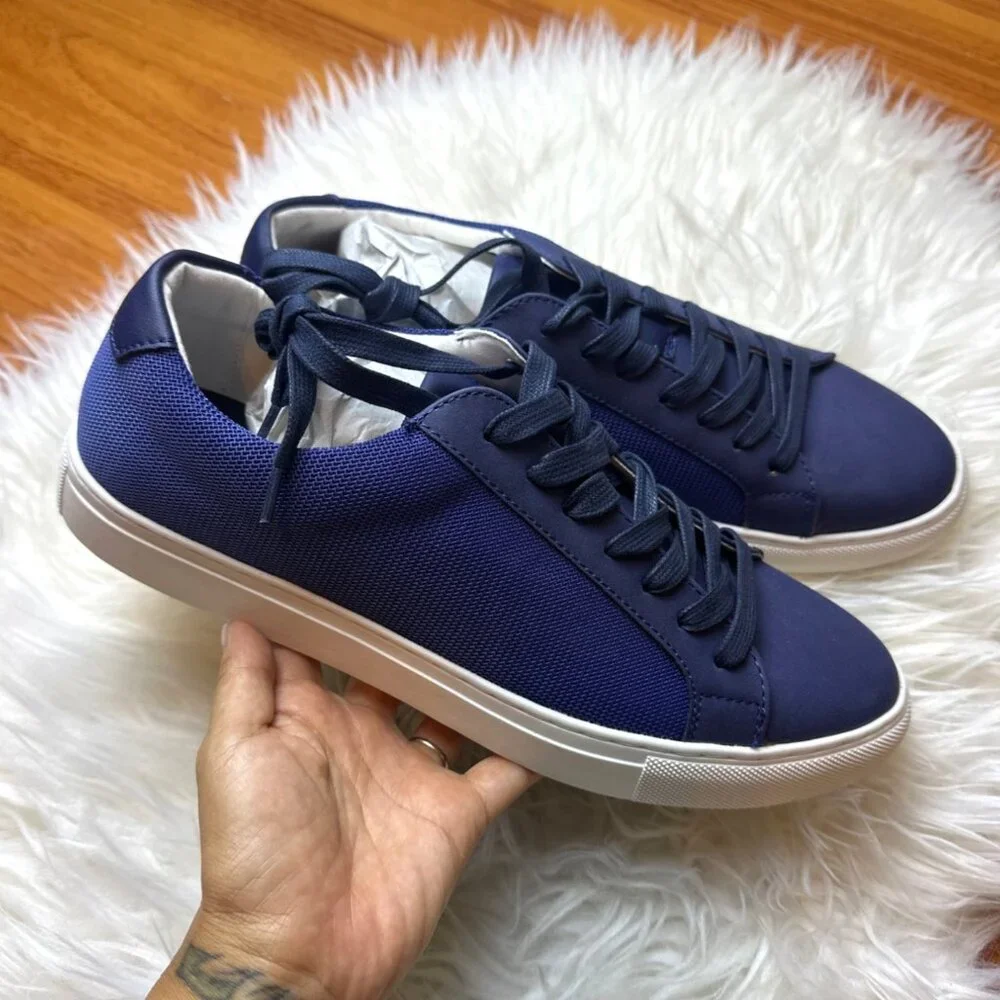 Alfani Grayson Shoes Mens 10.5 Blue Preppy Resort Travel Casual Office Athleisur